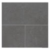 Silvermoor 12x12 honed limestone tiles in dark gray with natural texture and faint veining