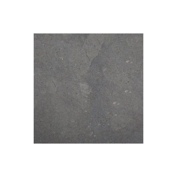 Silvermoor 12x12 honed limestone with gray textured concrete slab