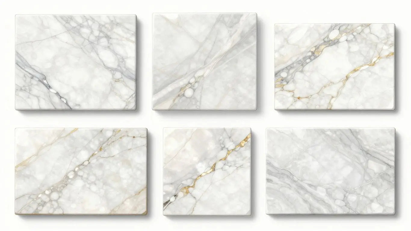 White pearl marble collection sketch