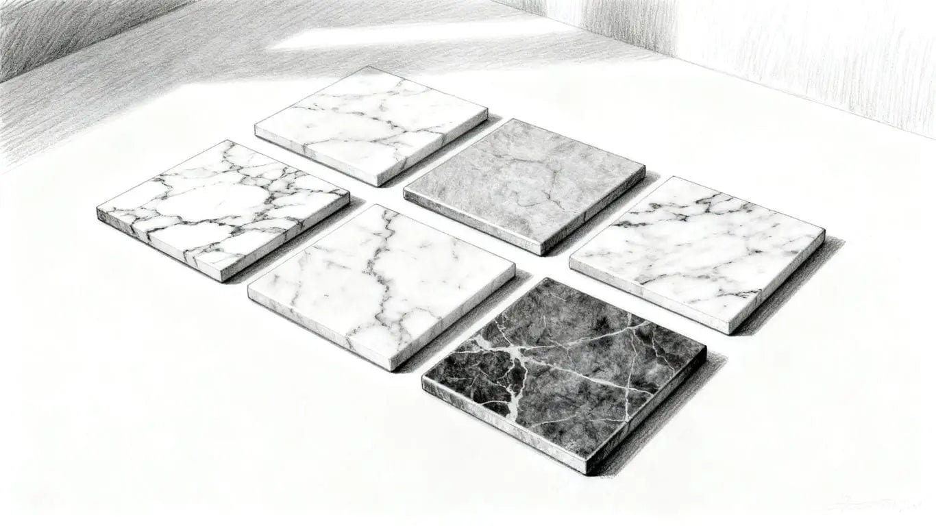 Natural stone marble samples