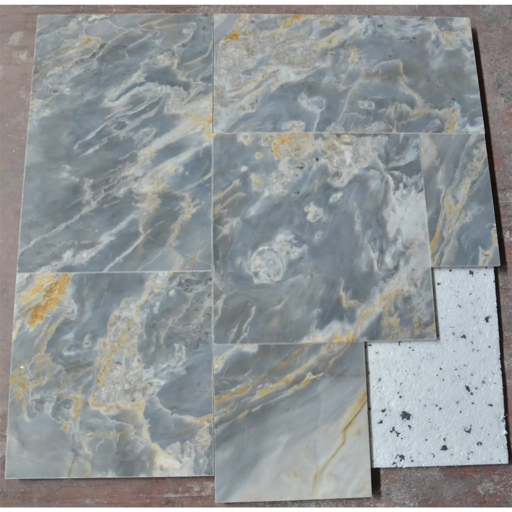 Sky Blue Azul Cielo 12X24 Marble Tile with elegant marble-patterned design