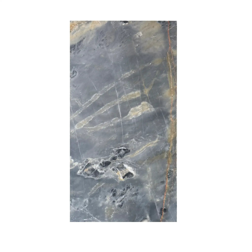 Polished gray marble slab of Sky Blue | Azul Cielo 12X24 Marble Tile