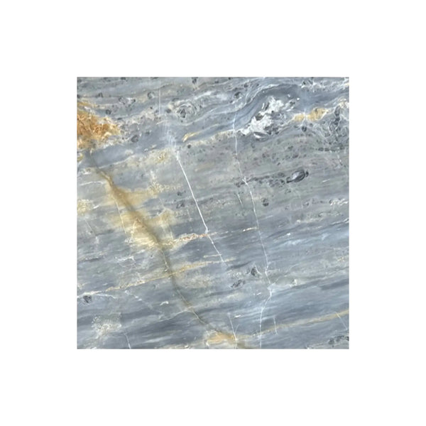Gray marble slab with gold veining featured in Sky Blue Azul Cielo 18X18 Marble Tile