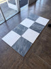 Checkerboard pattern floor tiles with white and gray marble for Sky Blue Azul Cielo 18X18 Marble Tile