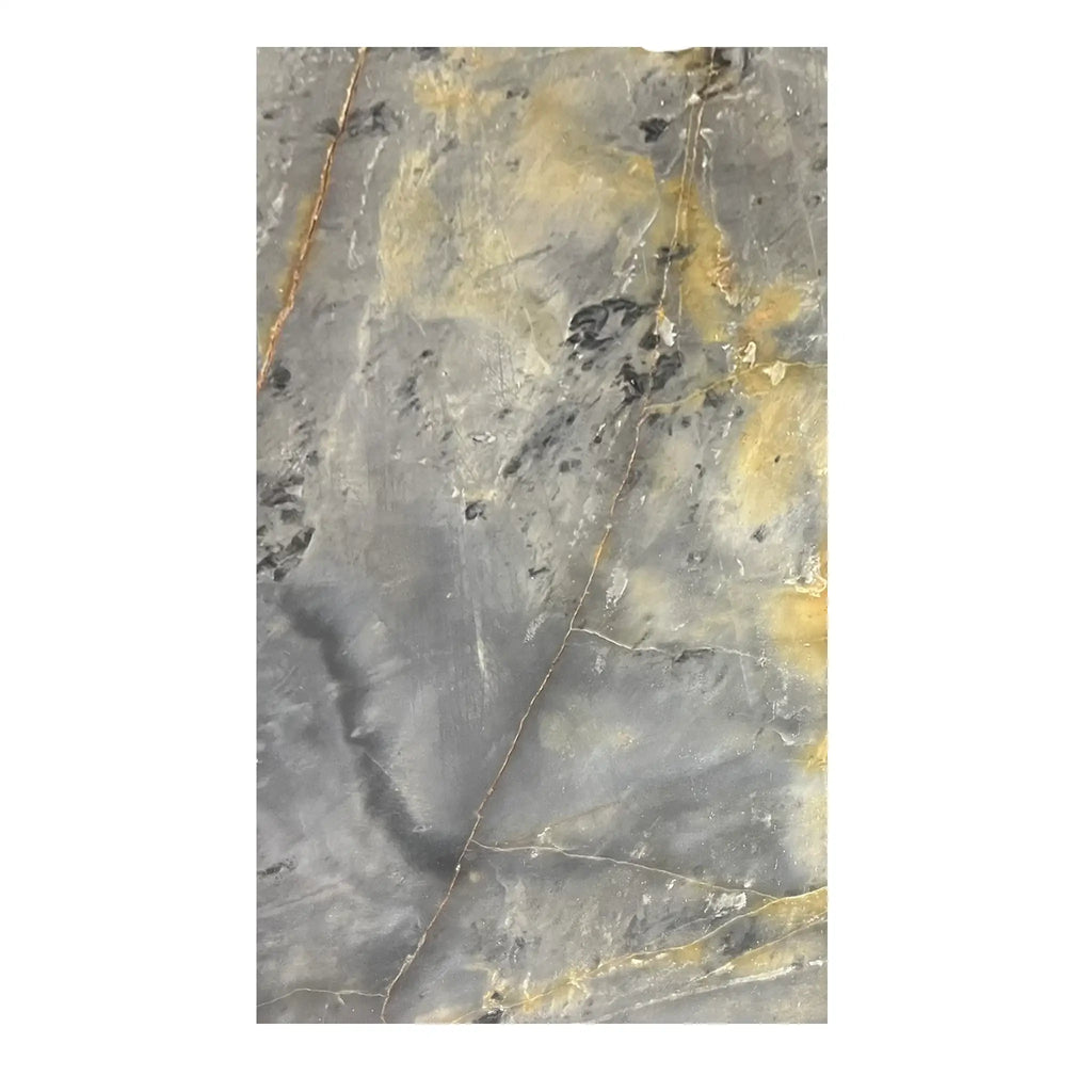Gray and yellow marble slab from Sky Blue Azul Cielo 18X36 Marble Tile collection