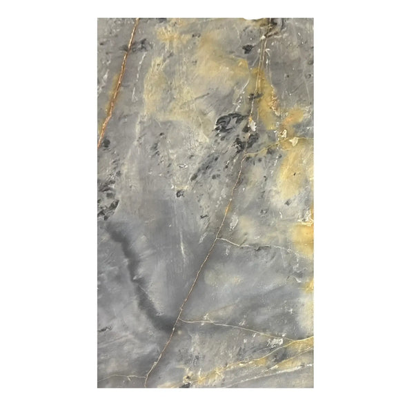 Gray and yellow marble slab from Sky Blue Azul Cielo 18X36 Marble Tile collection