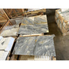 Grey and gold marble slabs in Sky Blue Azul Cielo 18X36 Marble Tile display