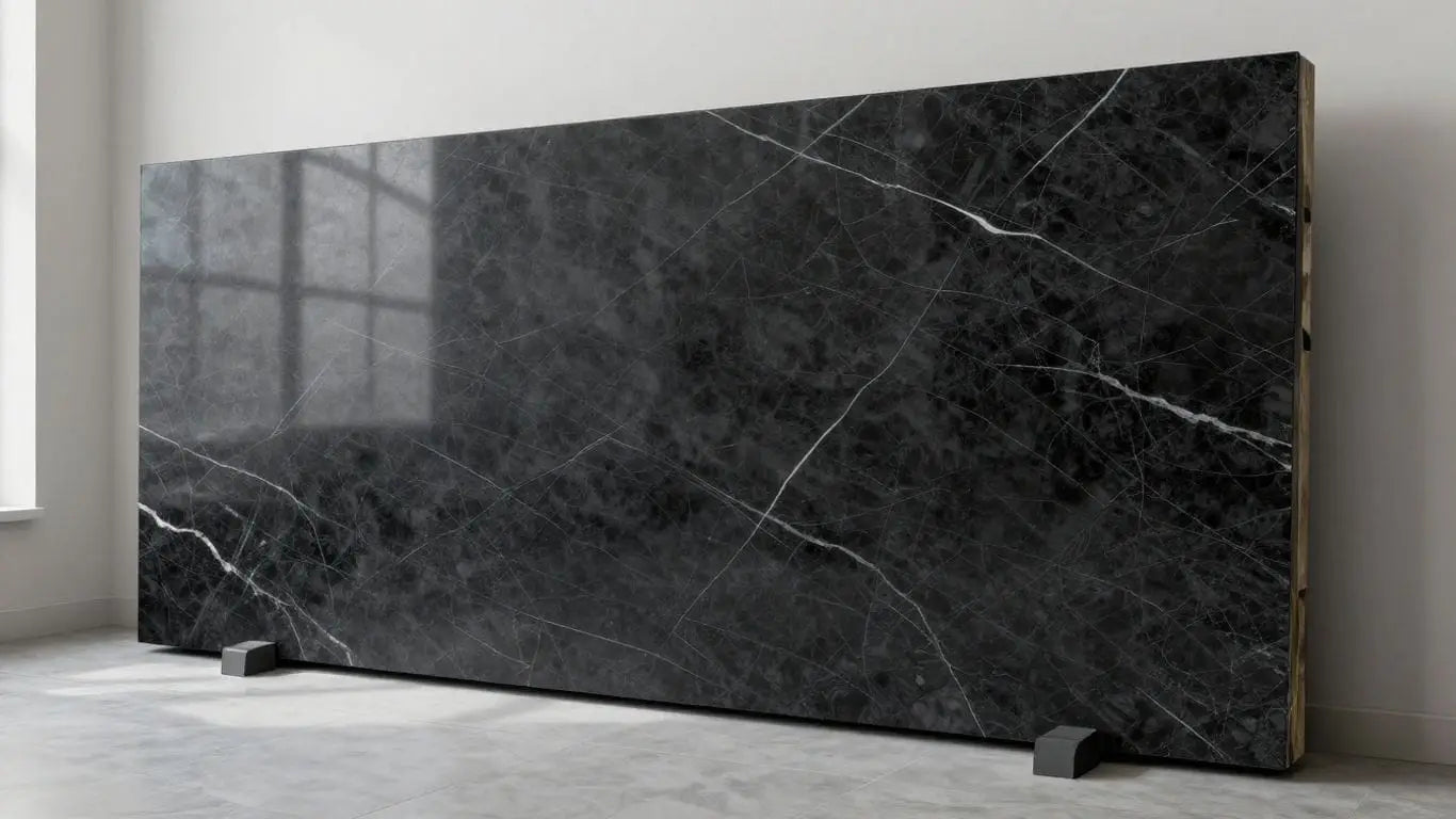 Elegant black marble interior sketch