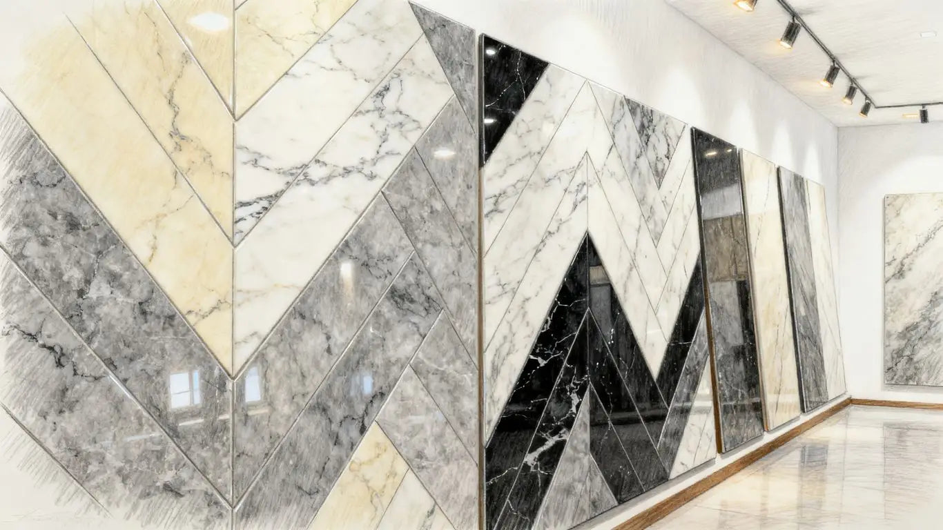 Exquisite marble tiles and collections