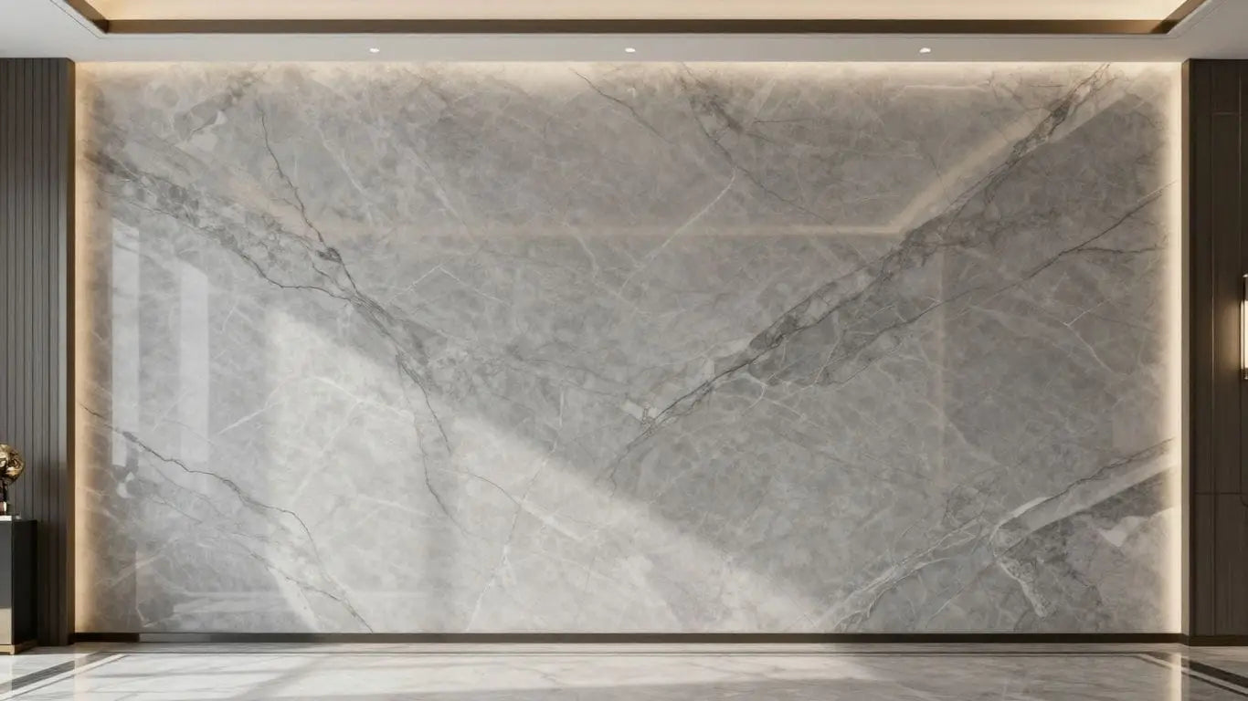 Elegant moon grey marble interior sketch.