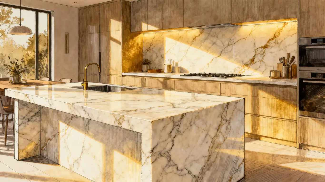 Natural stone kitchen slabs