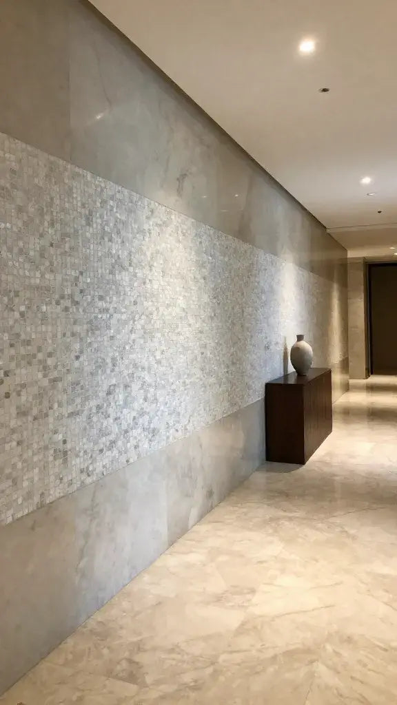 Textured Accent Strips in Hallways