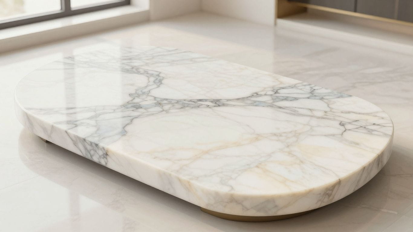 Sketch of Cielo marble slabs in a luxurious interior.