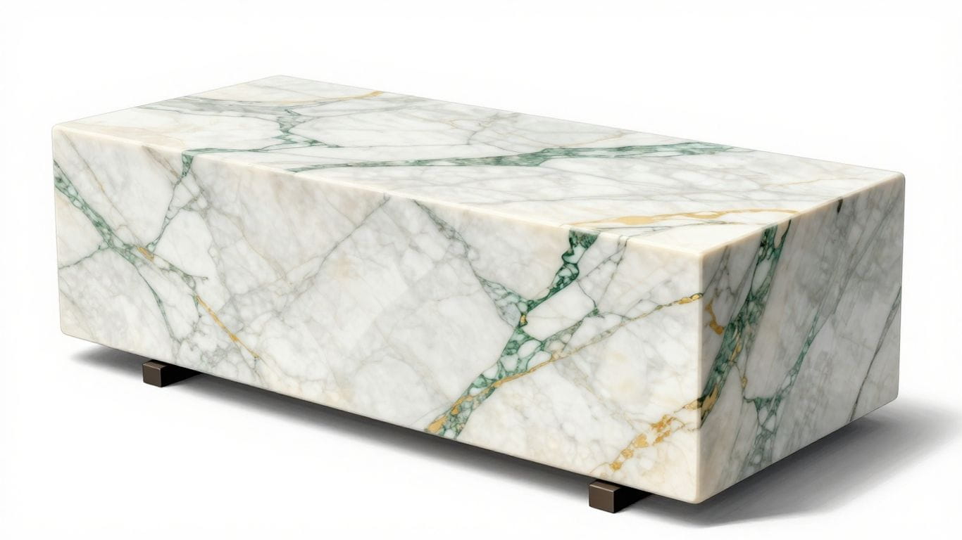 Calacatta Oliva marble slab sketch