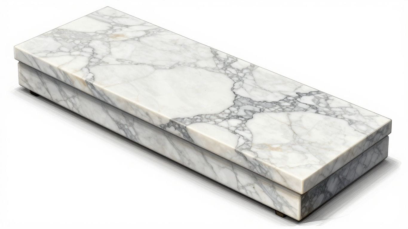 Sketch of Italian marble slabs with veining