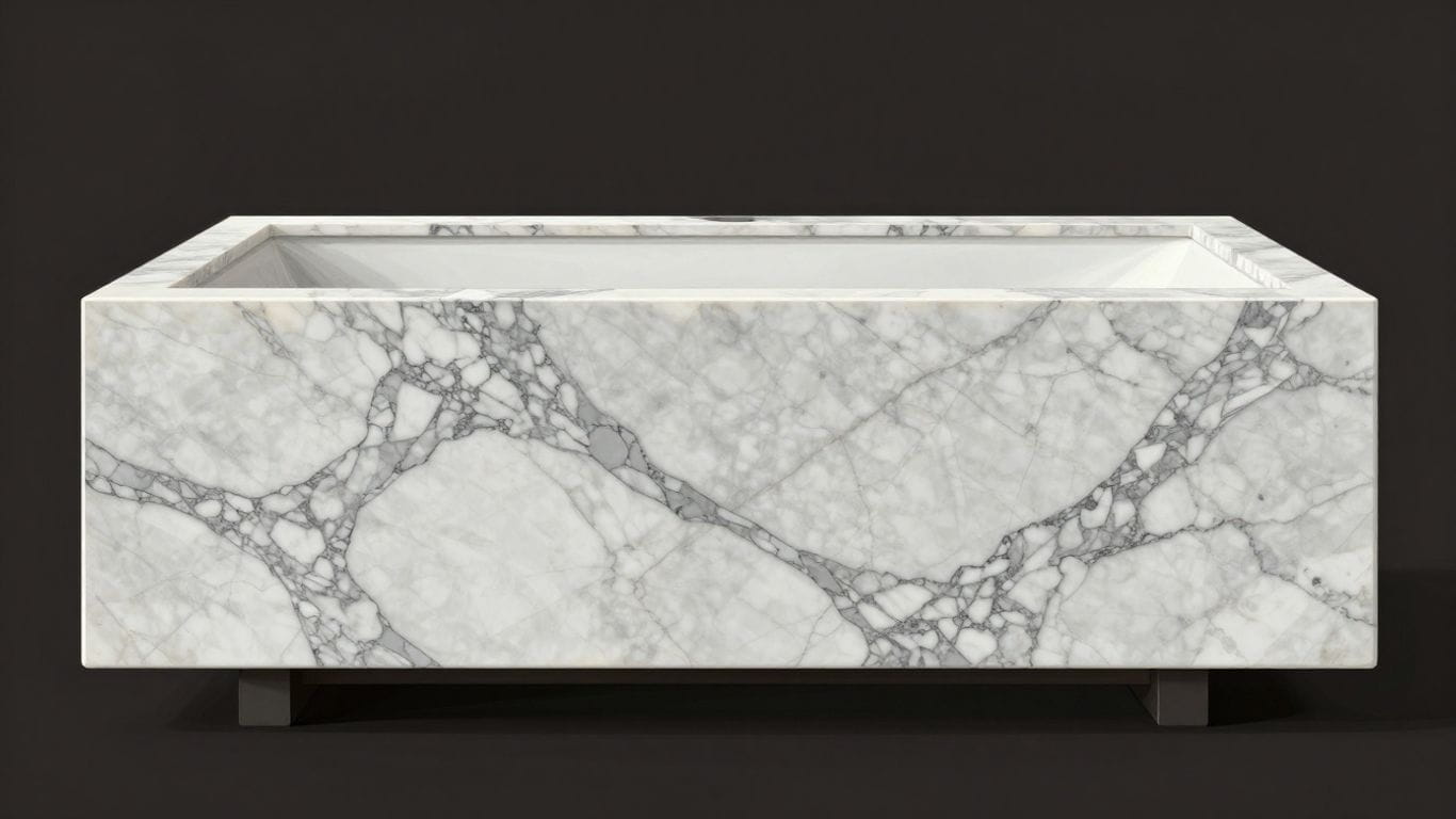 Bardiglio marble slab with grey veining