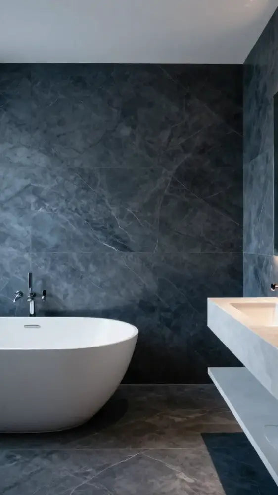 Modern Minimalist Bathroom Wall Slabs