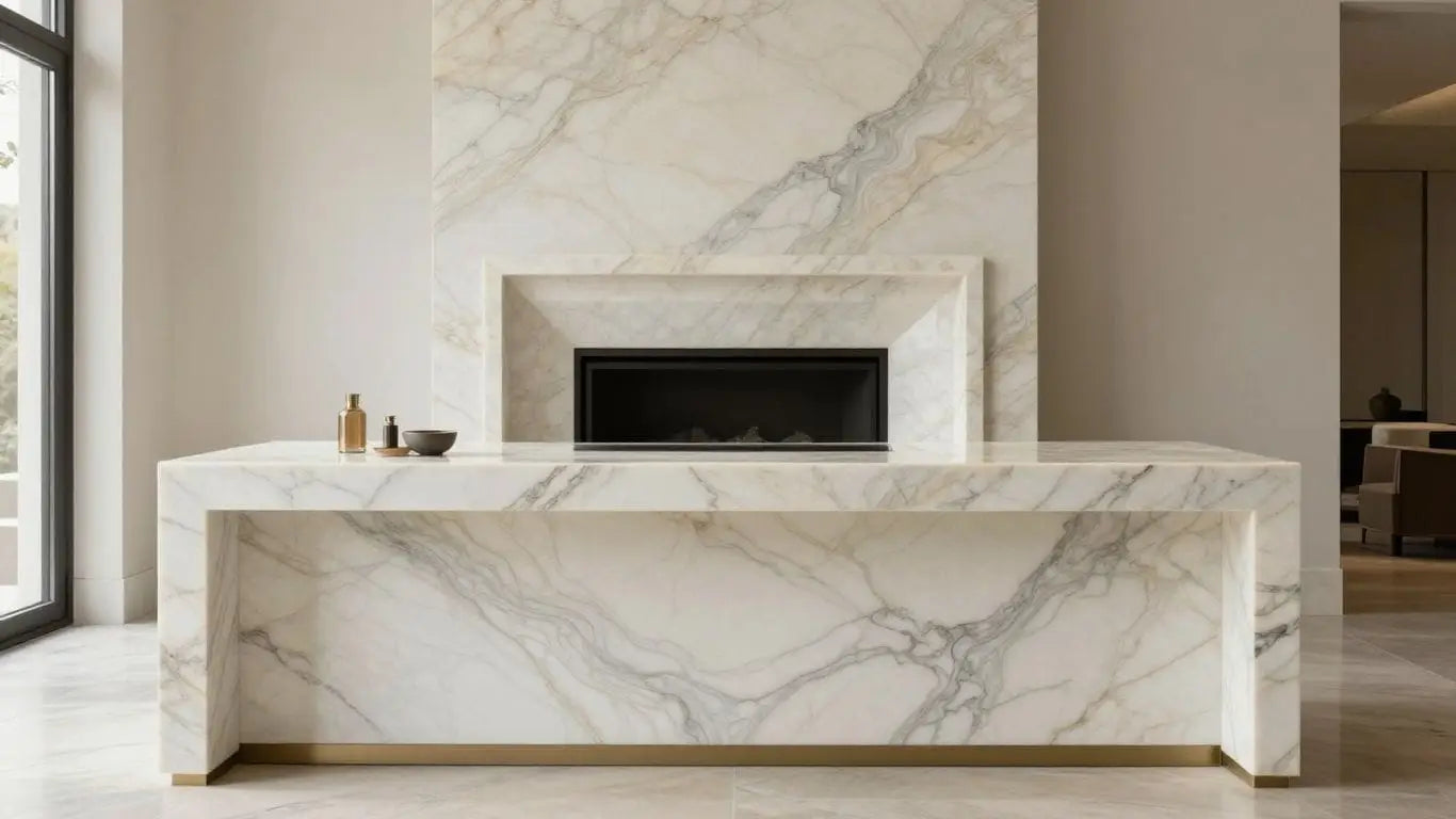 Cielo marble in a luxury interior design sketch.