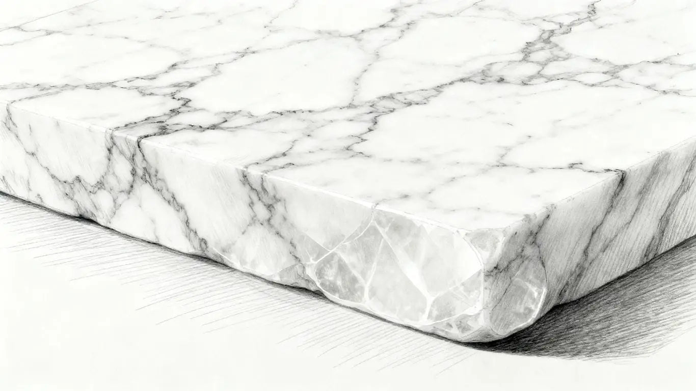 Natural view of marble veining