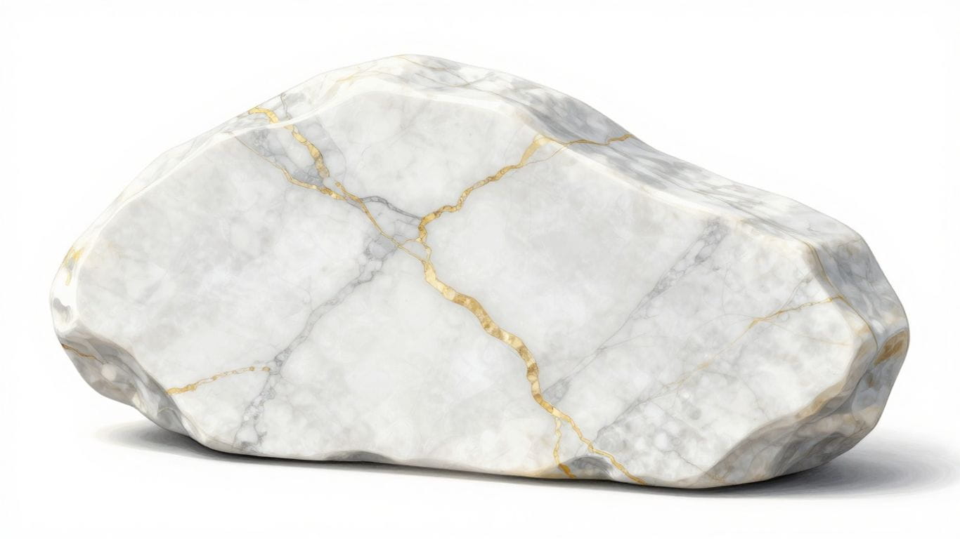 Thassos white marble slab sketch