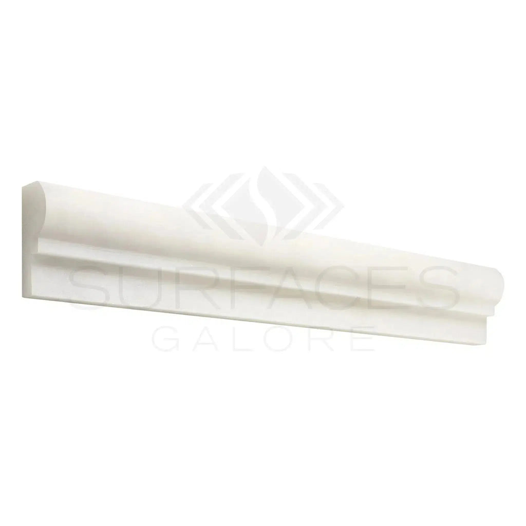 White marble molding of Snow White 2X12 OG-1 polished single-step chair rail trim