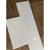 Snow White Marble 12x24 polished tiles with gray veining pattern