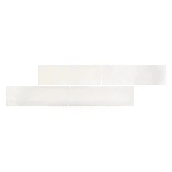 Snow White Marble 4X12 Polished white rectangular tiles for elegant interior design