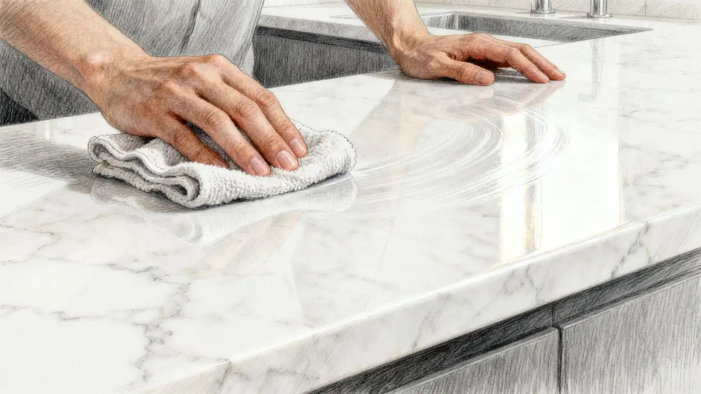 Professional cleaning for marble surface