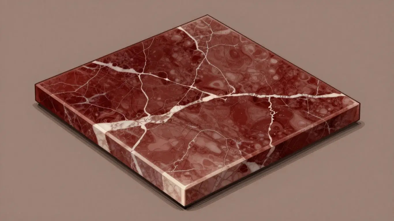 Rojo Alicante 12x12 marble tile sketch
