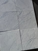 Statuario White 12x12 Italian marble tiles with gray veining, polished