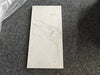 Statuario White 12x24 Italian Marble Tile with Gray Veining