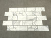 Statuario White 12x24 Italian marble tile with gray veining, polished or honed