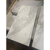 Statuario White 18x36 Italian marble slab with gray veining, polished