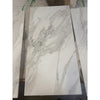 Statuario White 18x36 Italian marble slab with gray veining