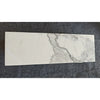 Statuario White 18x36 Italian marble tile with gray veining, polished