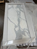 Statuario White 18x36 Italian marble tile with gray veining, polished finish