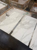 Statuario white 18x36 Italian marble slabs with gray veining in crates