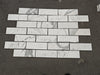 Statuario White 18x36 Italian marble tile with gray veining
