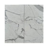 Four Statuary Statuario White 24X24 Italian Marble Polished tiles arranged elegantly