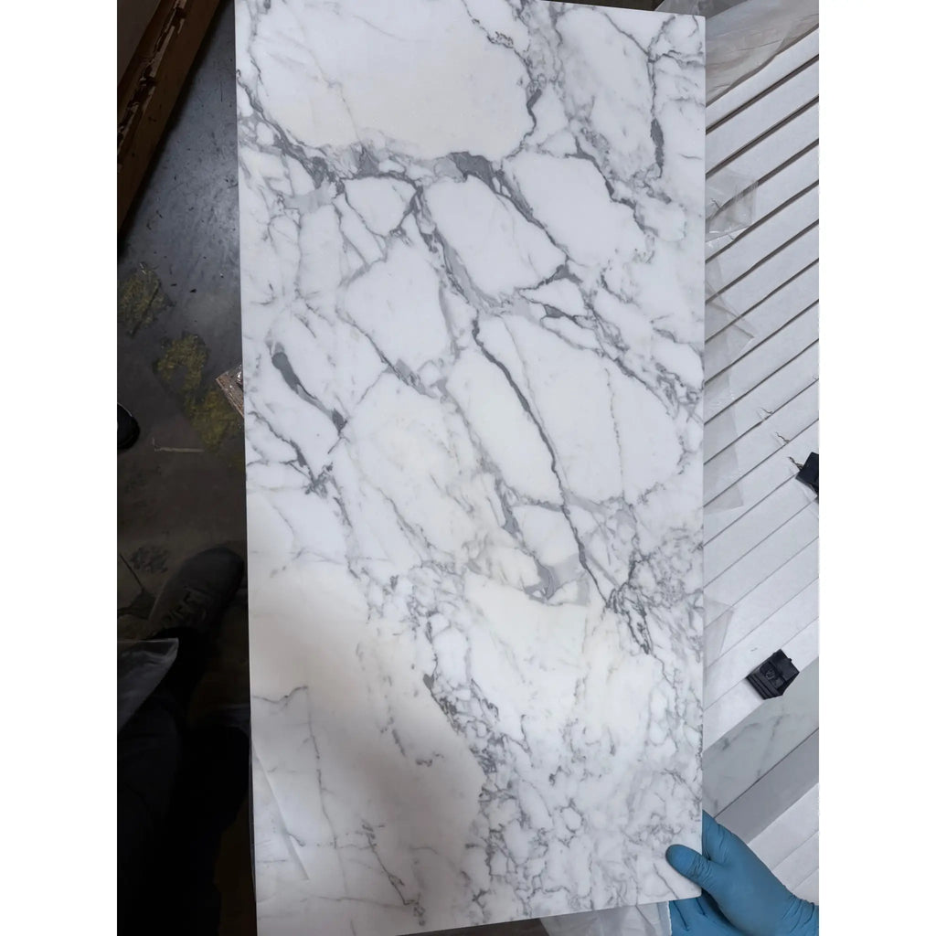 Rectangular Statuary Statuario White Italian marble tile with polished or honed finish