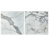 Two square Statuary Statuario White 24X24 Italian Marble tiles polished surface