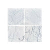 Four white marble tiles of Statuary-Statuario White 24X24 Italian Marble Polished or Honed