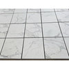 Statuario white 24x24 premium italian marble polished floor tiles with gray veining and black grout lines