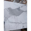 White marble-effect countertop slab with gray veining smooth polished surface statuario white 24x24 premium italian marble