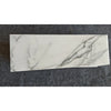 Statuario White 4x12 Italian marble tile with gray veining, polished