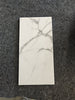 Statuario White 4x12 Italian Marble Tile with Gray Veining