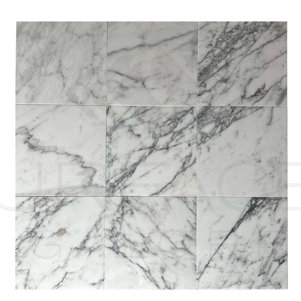 Nine Statuario Venato polished marble tiles for $7.89/Sq.Ft., 300 Sq.Ft. coverage