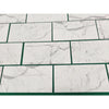 White marble-patterned tiles from Statuary-Statuario White 18X18 Italian Marble collection