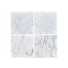 Four white marble tiles of Statuary-Statuario White 18X18 Italian Marble Polished