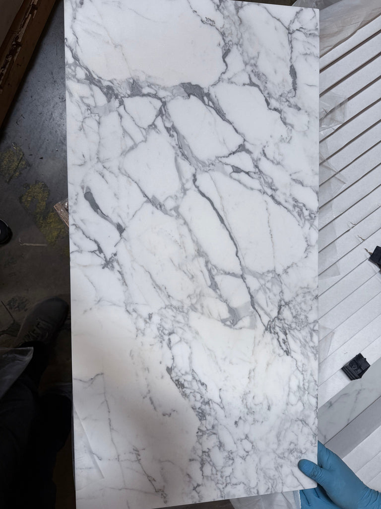 Rectangular Statuary Statuario White Italian marble tile with polished or honed finish